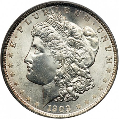 1 dollar Obverse Image minted in UNITED STATES in 1903O (Morgan)  - The Coin Database