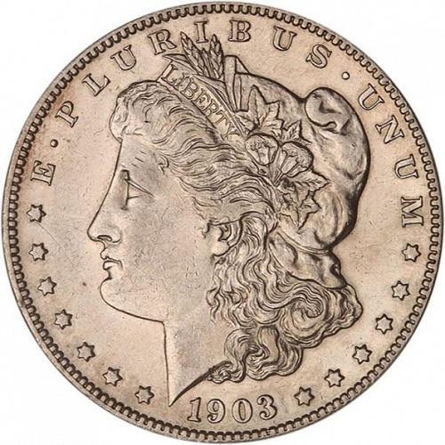 1 dollar Obverse Image minted in UNITED STATES in 1903S (Morgan)  - The Coin Database