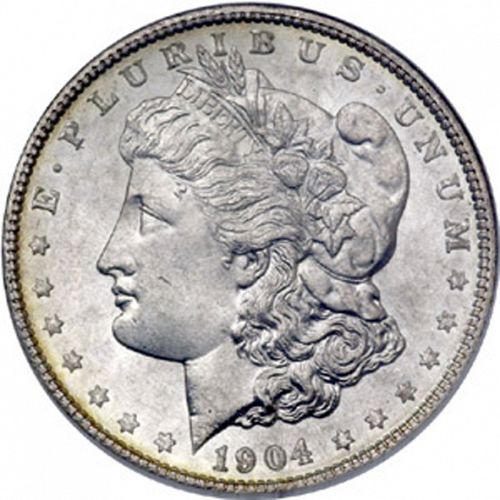 1 dollar Obverse Image minted in UNITED STATES in 1904 (Morgan)  - The Coin Database