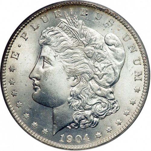 1 dollar Obverse Image minted in UNITED STATES in 1904O (Morgan)  - The Coin Database