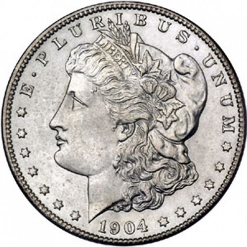 1 dollar Obverse Image minted in UNITED STATES in 1904S (Morgan)  - The Coin Database