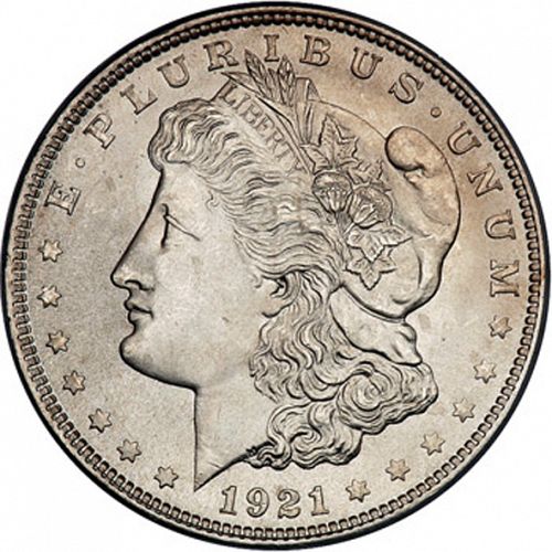 1 dollar Obverse Image minted in UNITED STATES in 1921 (Morgan)  - The Coin Database
