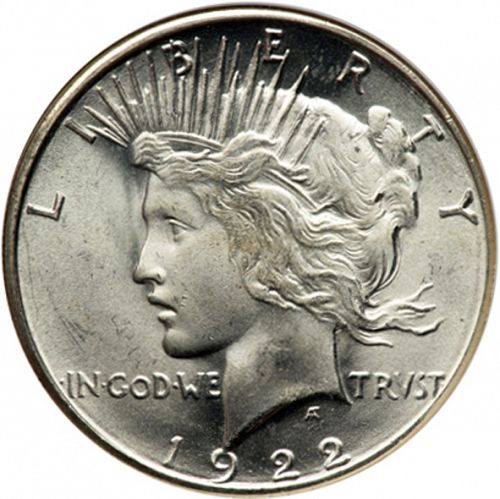 1 dollar Obverse Image minted in UNITED STATES in 1922S (Peace)  - The Coin Database