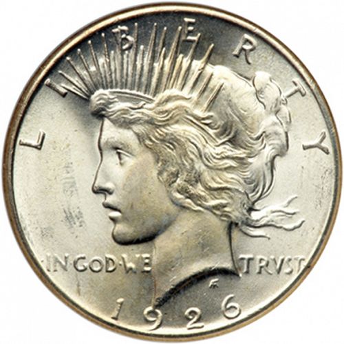 1 dollar Obverse Image minted in UNITED STATES in 1926 (Peace)  - The Coin Database