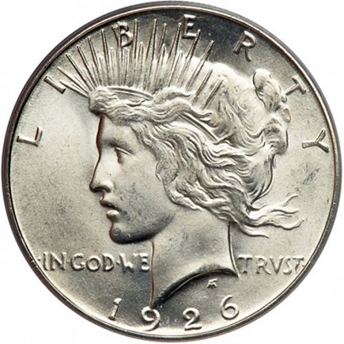 1 dollar Obverse Image minted in UNITED STATES in 1926S (Peace)  - The Coin Database