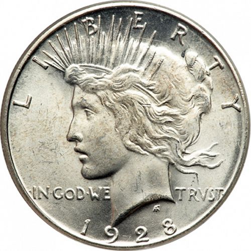 1 dollar Obverse Image minted in UNITED STATES in 1928S (Peace)  - The Coin Database