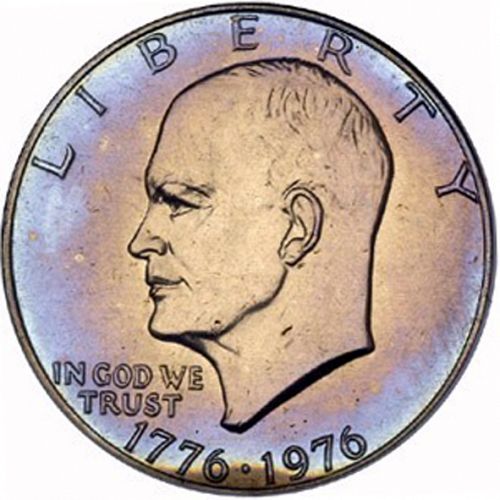 1 dollar Obverse Image minted in UNITED STATES in 1976 (Eisenhower - Bicentennial Type I)  - The Coin Database