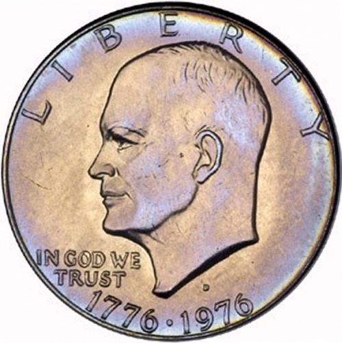 1 dollar Obverse Image minted in UNITED STATES in 1976D (Eisenhower - Bicentennial Type I)  - The Coin Database