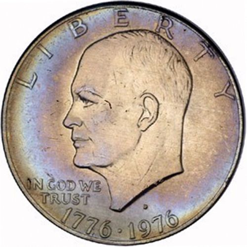 1 dollar Obverse Image minted in UNITED STATES in 1976D (Eisenhower - Bicentennial Type II)  - The Coin Database