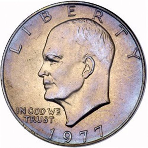 1 dollar Obverse Image minted in UNITED STATES in 1977 (Eisenhower)  - The Coin Database