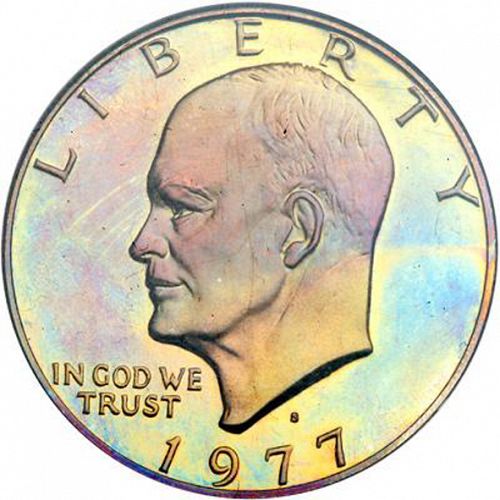 1 dollar Obverse Image minted in UNITED STATES in 1977S (Eisenhower)  - The Coin Database