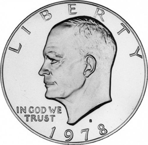 1 dollar Obverse Image minted in UNITED STATES in 1978S (Eisenhower)  - The Coin Database