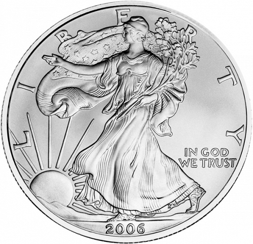 Bullion Obverse Image minted in UNITED STATES in 2006 (American Eagle - Silver Dollar)  - The Coin Database
