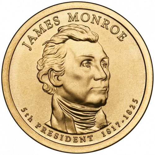 1 dollar Obverse Image minted in UNITED STATES in 2008D (President James Monroe)  - The Coin Database