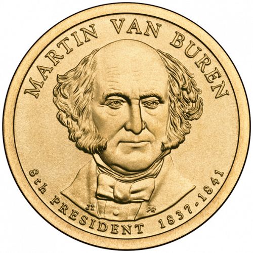1 dollar Obverse Image minted in UNITED STATES in 2008D (President Martin Van Buren)  - The Coin Database