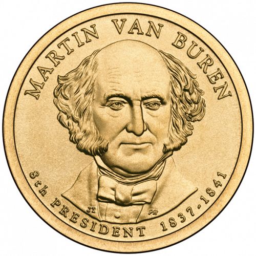 1 dollar Obverse Image minted in UNITED STATES in 2008P (President Martin Van Buren)  - The Coin Database