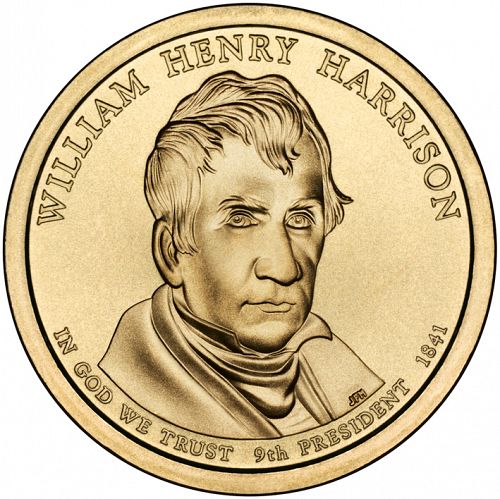 1 dollar Obverse Image minted in UNITED STATES in 2009D (President William Henry Harrison)  - The Coin Database