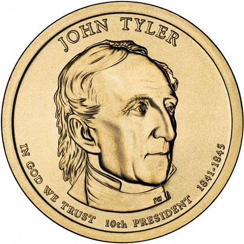 1 dollar Obverse Image minted in UNITED STATES in 2009D (President John Tyler)  - The Coin Database