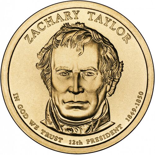 1 dollar Obverse Image minted in UNITED STATES in 2009D (President Zachary Taylor)  - The Coin Database