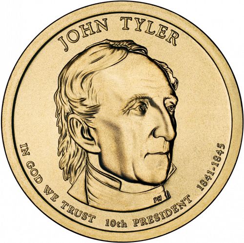 1 dollar Obverse Image minted in UNITED STATES in 2009P (President John Tyler)  - The Coin Database