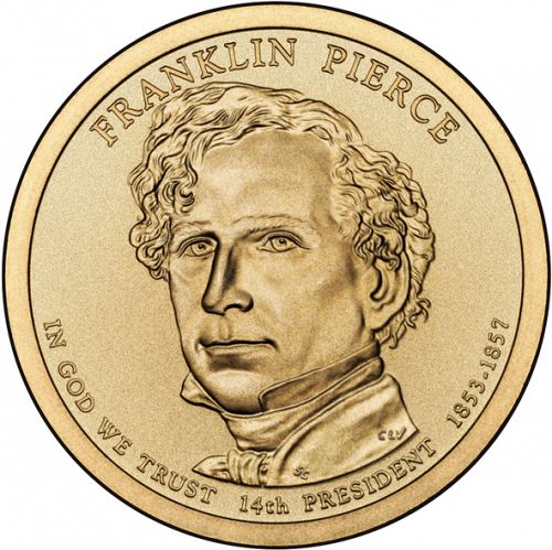 1 dollar Obverse Image minted in UNITED STATES in 2010D (President Franklin Pierce)  - The Coin Database