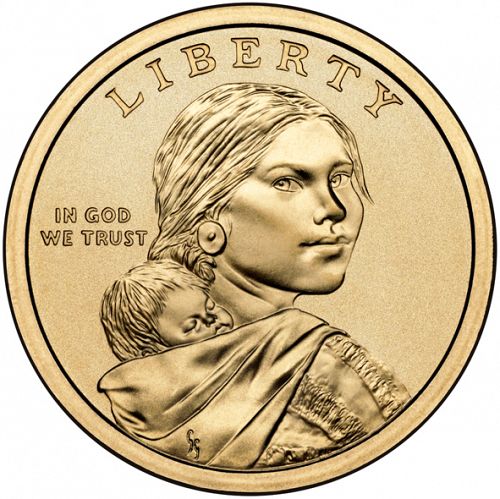 1 dollar Obverse Image minted in UNITED STATES in 2010P (Sacagawea - Native American Reverse ( Government ))  - The Coin Database