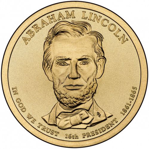 1 dollar Obverse Image minted in UNITED STATES in 2010P (President Abraham Lincoln)  - The Coin Database
