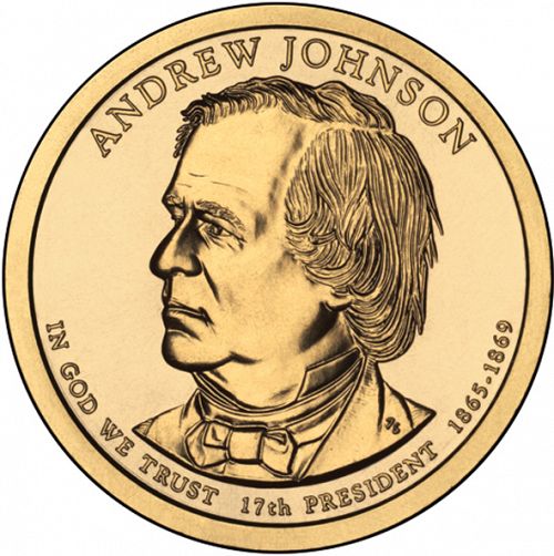 1 dollar Obverse Image minted in UNITED STATES in 2011D (President Andrew Johnson)  - The Coin Database