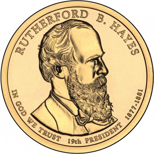 1 dollar Obverse Image minted in UNITED STATES in 2011P (President Rutherford B. Hayes)  - The Coin Database