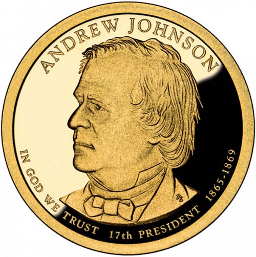 1 dollar Obverse Image minted in UNITED STATES in 2011S (President Andrew Johnson)  - The Coin Database