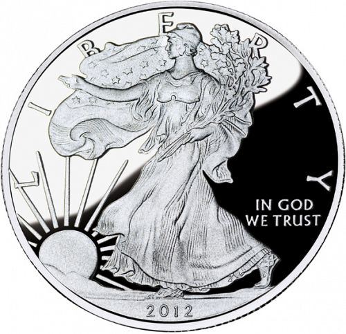 Bullion Obverse Image minted in UNITED STATES in 2012 (American Eagle - Silver Dollar)  - The Coin Database