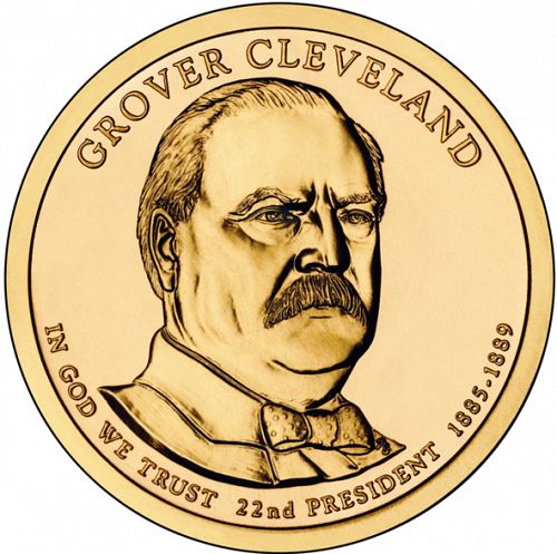 1 dollar Obverse Image minted in UNITED STATES in 2012D (President Grover Cleveland)  - The Coin Database