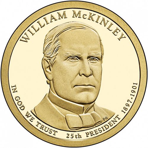 1 dollar Obverse Image minted in UNITED STATES in 2013S (President William McKinley)  - The Coin Database