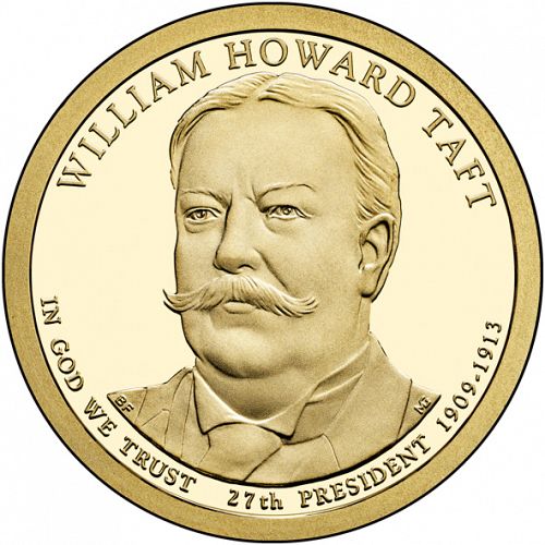 1 dollar Obverse Image minted in UNITED STATES in 2013S (President William Howard Taft)  - The Coin Database