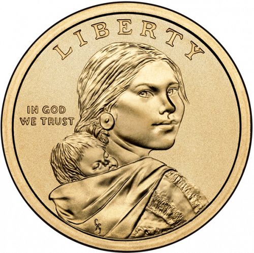 1 dollar Obverse Image minted in UNITED STATES in 2014P (Sacagawea - Native Hospitality ( Lewis and Clark Expedition ))  - The Coin Database