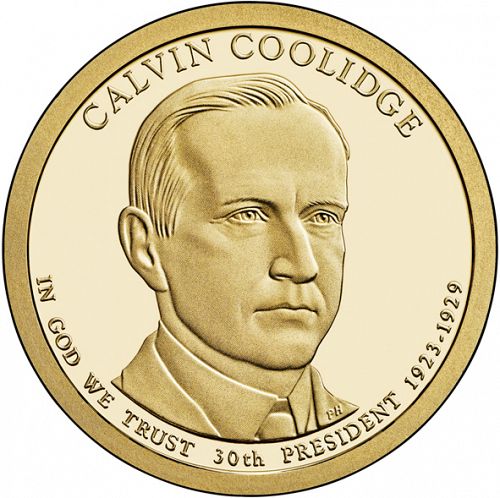 1 dollar Obverse Image minted in UNITED STATES in 2014S (President Calvin Coolidge)  - The Coin Database