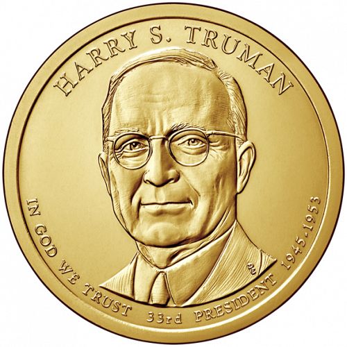 1 dollar Obverse Image minted in UNITED STATES in 2015D (President Harry S. Truman)  - The Coin Database