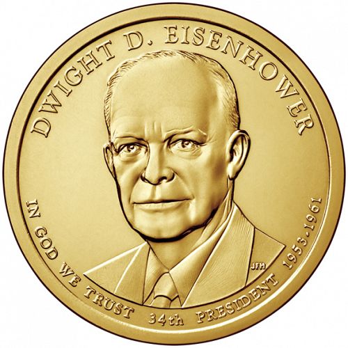 1 dollar Obverse Image minted in UNITED STATES in 2015D (President Dwight D. Eisenhower)  - The Coin Database