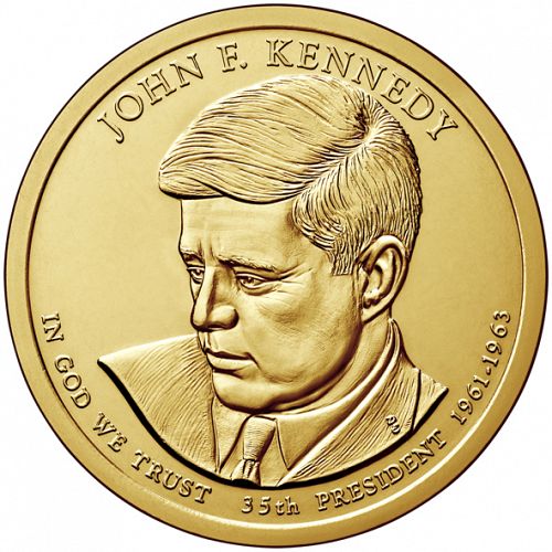 1 dollar Obverse Image minted in UNITED STATES in 2015D (President John F. Kennedy)  - The Coin Database