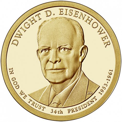 1 dollar Obverse Image minted in UNITED STATES in 2015S (President Dwight D. Eisenhower)  - The Coin Database