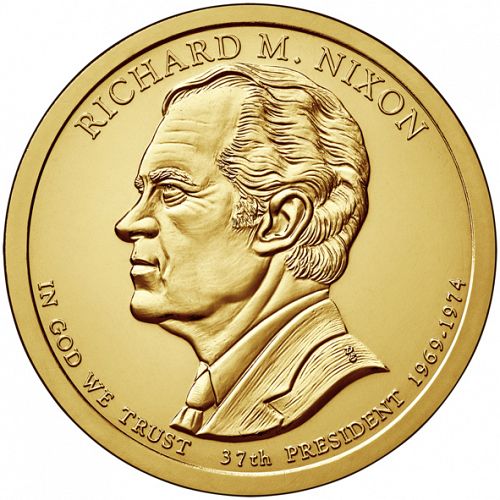 1 dollar Obverse Image minted in UNITED STATES in 2016D (President Richard M. Nixon)  - The Coin Database