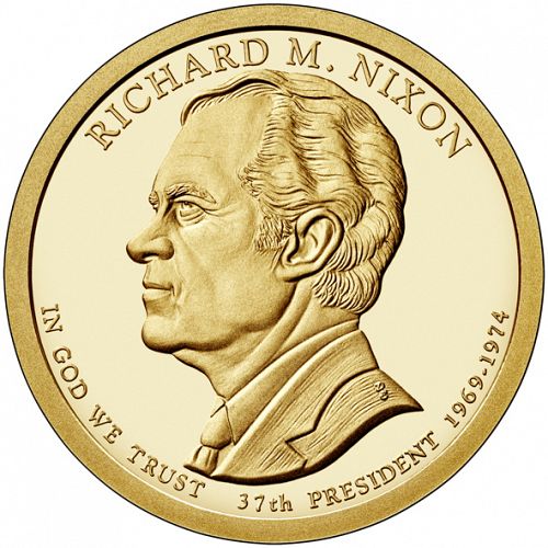 1 dollar Obverse Image minted in UNITED STATES in 2016S (President Richard M. Nixon)  - The Coin Database