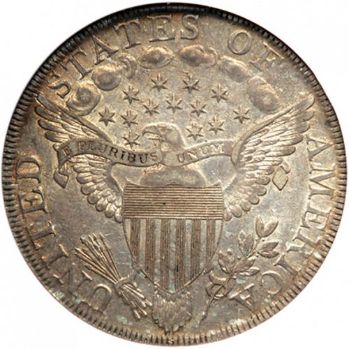 1 dollar Reverse Image minted in UNITED STATES in 1798 (Draped Bust - Heraldic eagle)  - The Coin Database