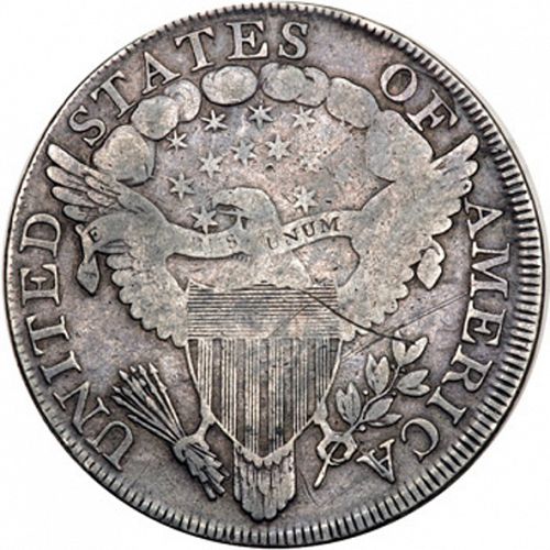 1 dollar Reverse Image minted in UNITED STATES in 1799 (Draped Bust - Heraldic eagle)  - The Coin Database