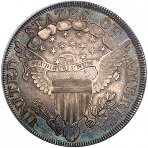 1 dollar Reverse Image minted in UNITED STATES in 1801 (Draped Bust - Heraldic eagle)  - The Coin Database