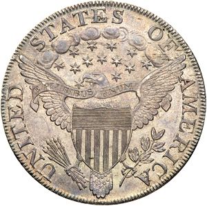 1 dollar Reverse Image minted in UNITED STATES in 1802 (Draped Bust - Heraldic eagle)  - The Coin Database