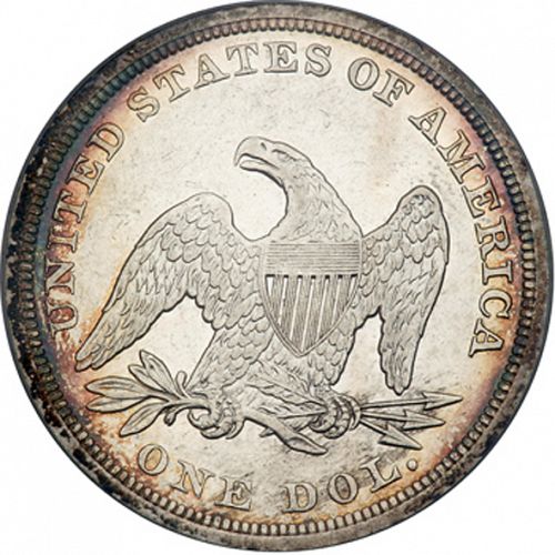 1 dollar Reverse Image minted in UNITED STATES in 1842 (Seated Liberty - No motto)  - The Coin Database