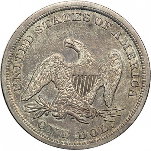 1 dollar Reverse Image minted in UNITED STATES in 1844 (Seated Liberty - No motto)  - The Coin Database