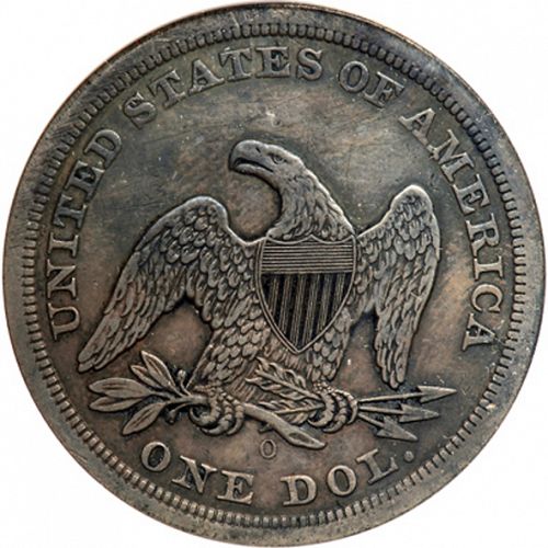 1 dollar Reverse Image minted in UNITED STATES in 1846O (Seated Liberty - No motto)  - The Coin Database