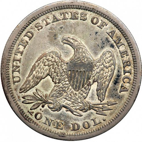 1 dollar Reverse Image minted in UNITED STATES in 1847 (Seated Liberty - No motto)  - The Coin Database